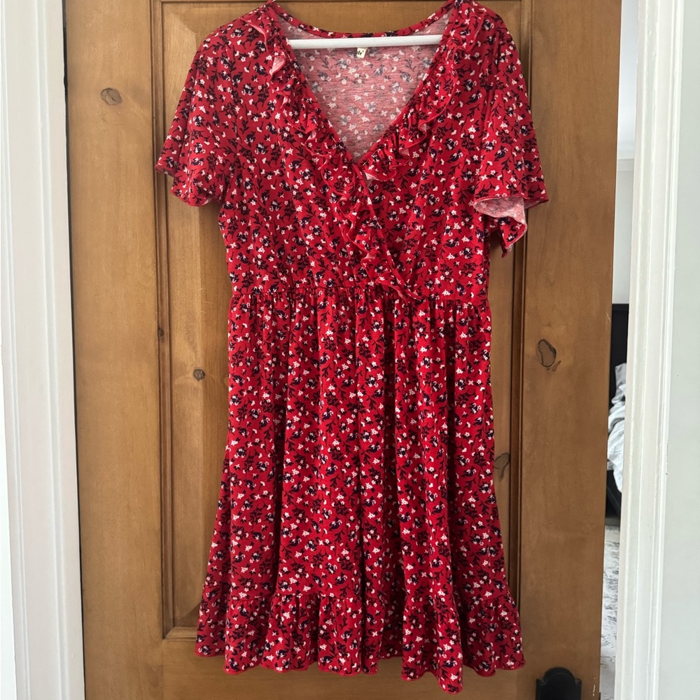 Red Floral Dress